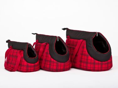 Транспортна сумка для собак та котів до 5 кг - чорна з лапками, 25 x 50 x 27 см