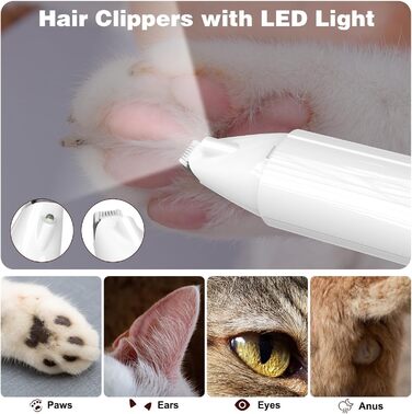 Машинка для стрижки собак Leise, 4 в 1: стрижка тіла, обрізка подушечок, догляд за очима та вухами. Ідеально для собак та котів. (2 в 1 комплект)