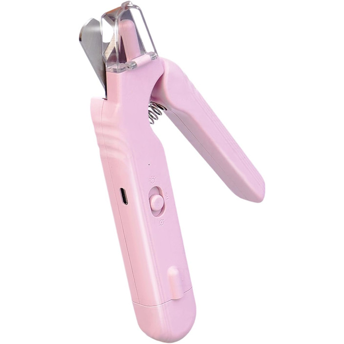 Електричні ножиці для собак 2-в-1, рожеві: безпечний триммінг, точний зріз, перезаряджувані, для домашнього та подорожнього використання