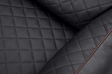 Лягушковий лежак для собак Knuffelwuff Milan, XL, 105 x 75 см, штучна шкіра, чорний, знімний, миючий