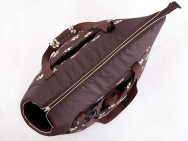 Сумка-переноска для собак та котів, розміри S та L, коричнева з лапами