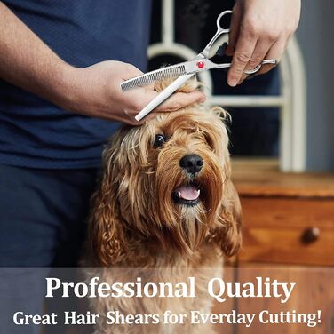 Професійна вигнута ножиця для грумінгу собак 7.2 дюйми, з нержавіючої сталі 440C, симетрична ручка