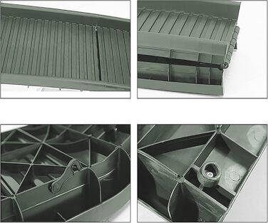 Рампа для собак, складна, антиковзка, оливковий, 155x40 см, до 90 кг