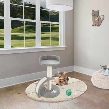 Дерев'яний кігтеточка для котів Beltom® Kratzbaum 54 см, сірий