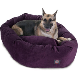 Ліжко для собак Majestic Pet Villa Collection, 132,1 см, баклажан, мікрофібра, кругле, преміум-якість
