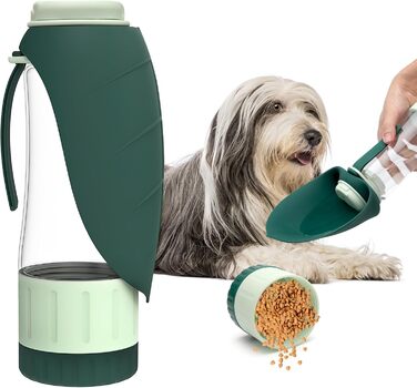 Вода для собак 2-в-1: пляшка та миска для прогулянок, кемпінгу та подорожей
