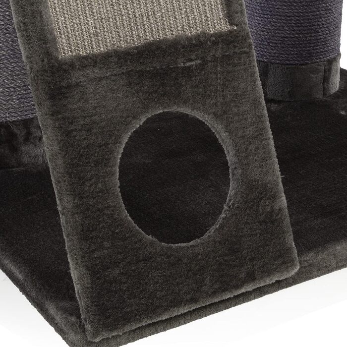 Котячий будиночок Kratzbaum Maine Coon 209 сірий XXL - міцний, великий, стабільний, з товстими сизаловими стовпами (діаметр ~20 см)