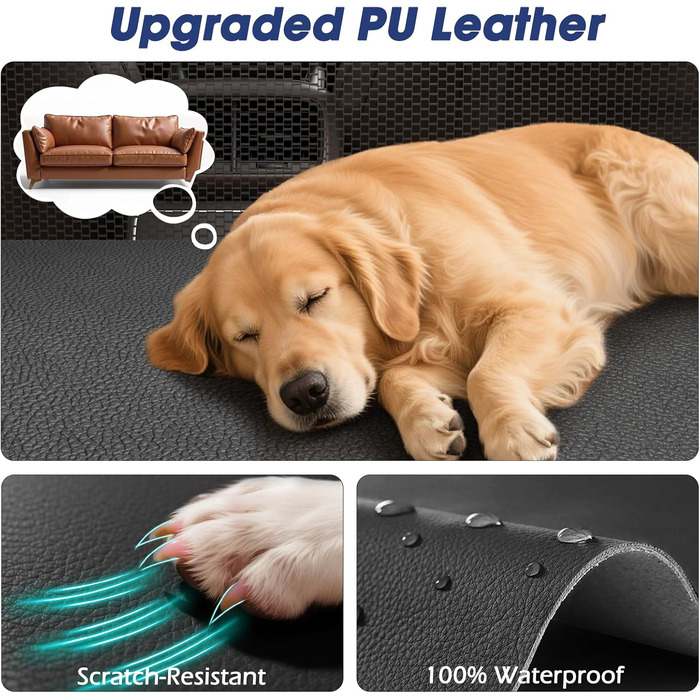 Автокрісло для собак FURTIME - велике, з PU-шкіри, для великих собак, водонепроникне, для SUV, позашляховиків та вантажівок