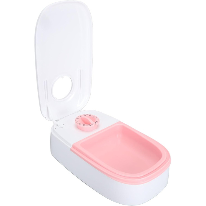 Автоматичний диспенсер для котячого корму з охолоджуваним відсіком, годівниця для малих собак, сухий/вологий корм, програмована годівниця (РОЖЕВИЙ)