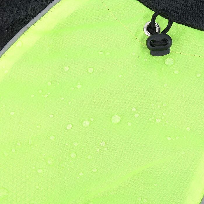 Водонепроникний дощовик для собак Ranphy середнього та великого розміру, з відбиваючими елементами, дихаючий, з захистом живота, для такс та лабрадорів, ультралегкий, безпечний, зелений, 6XL (обхват грудей: 80 см), зелено-чорний