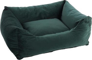 Лежанка для собак Flamingo Elena прямокутна, рожева, 80x67x22 см, антислизька, для миття, м'яка, розкішна