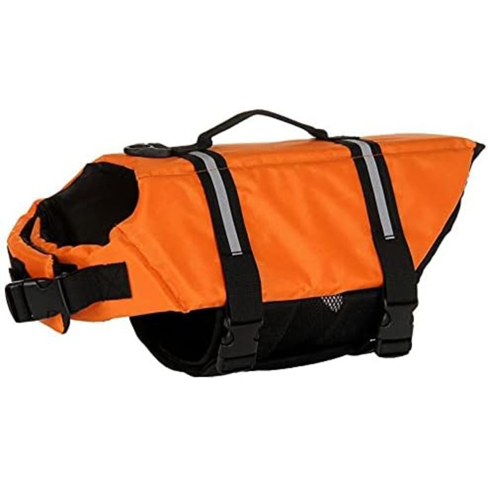 Жилет для плавання для собак - безпечний жилет-мандель для цуценят та великих собак (Помаранчевий, M)