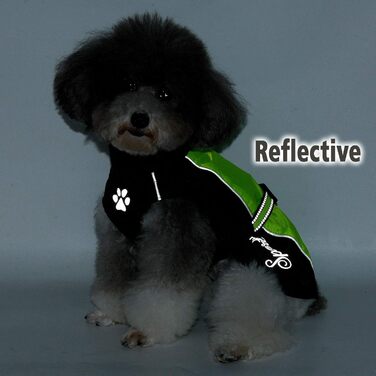 Водонепроникний дощовик для собак Ranphy середнього та великого розміру, з відбиваючими елементами, дихаючий, з захистом живота, для такс та лабрадорів, ультралегкий, безпечний, зелений, 6XL (обхват грудей: 80 см), зелено-чорний