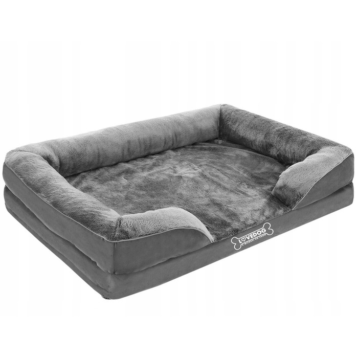 Ортопедичне ліжко для собак Lovedog, блакитне, 90 см x 60 см