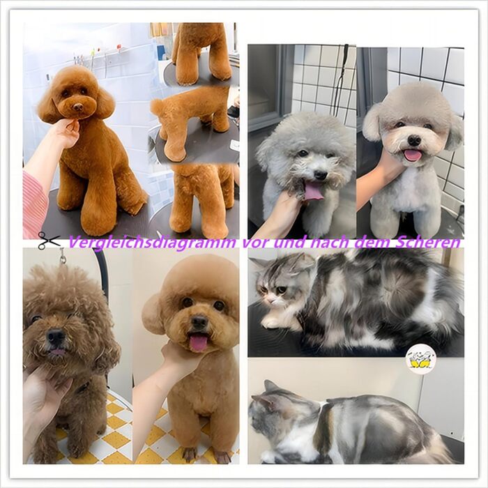 Набір професійних ножиць для собак, 17,5 см, з нержавіючої сталі. Ножиці для стрижки шерсті собак, котів та інших домашніх тварин. Ножиці для фінальної обробки та прямі ножиці в комплекті.