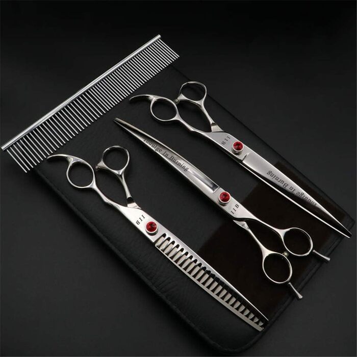Набір для грумінгу тварин: ножиці для собак, котів, щітка, нержавіюча сталь, 8.0 дюймів