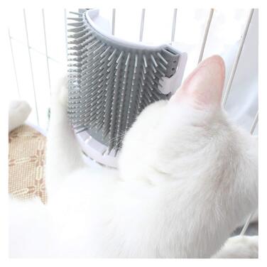 Гребінець для котів з довгим та коротким волоссям, самостійний догляд, іграшка для дряпання (сірий)