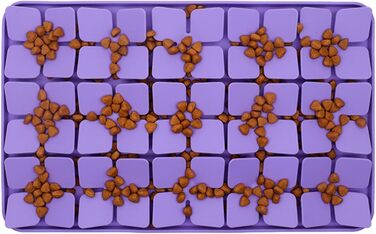 Килимок для собак Katzenschlamm з силіконовими кульками та присосками, лінза для собак, зменшує нудьгу, підходить для ласощів та корму, фіолетовий