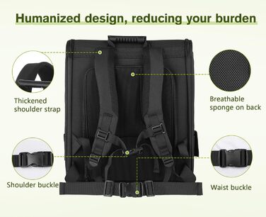 Pecute Сумка-переноска для собак та котів з сіткою, розширювана, чорна (до 6 кг)