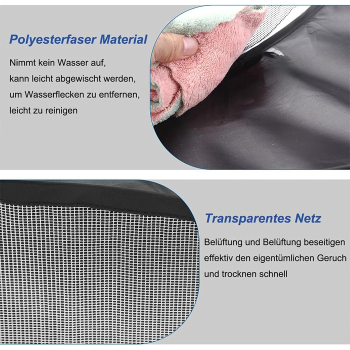 Клітка-ігровий майданчик для дрібних тварин, розкладний вольєр для кроликів, хом'яків, шиншил, кошенят та цуценят (чорний)