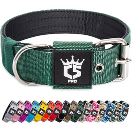 Тактичне обгортання для собак TSPRO, міцне обгортання з металевою застібкою, 3,8 см, регульоване та товсте для собак середніх та великих порід (зелене M), розмір M-H (регульоване 40-48 см), зелене