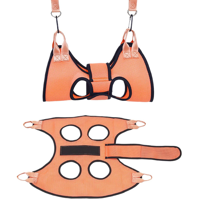 Гамак для догляду за собаками – зручна петля для грумінгу, підстригання нігтів, миття вух та купання; включно з триммером та пилочкою для безпечного та безстресового догляду за шерстю вдома (золотий)