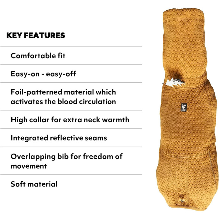 Тепла підкладка для собак Hurtta Midlayer ECO (Desert, 35 см)