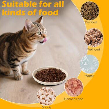 Набір мисок для котів Vikcvcsc 5 шт. з антиковзким дном, керамічні, для котів, кошенят та дрібних тварин