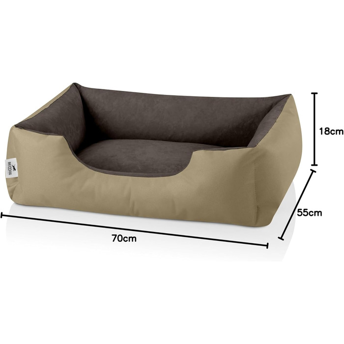 Лежак для собак BedDog M – знімний чохол, для малих порід, м'яка подушка, диван, кошик, праний