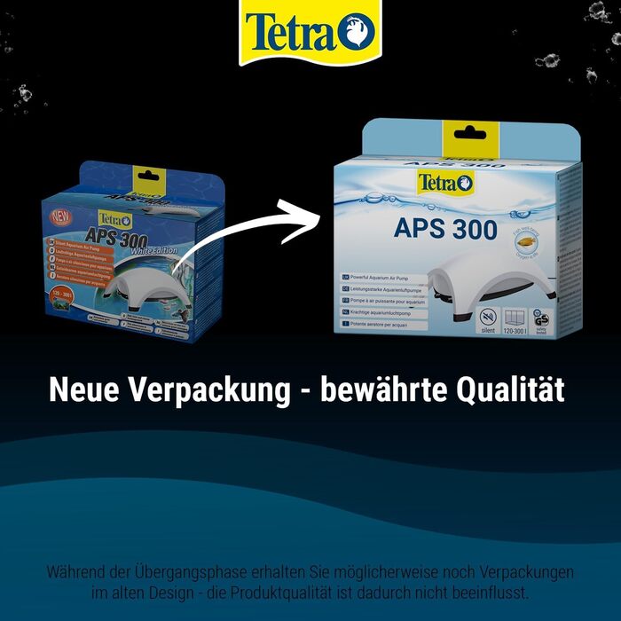 Tetra APS 300 тиха мембранна помпа для акваріума 120-300 л, біла