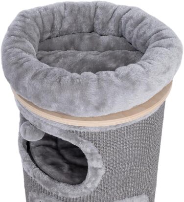 Дряпка для котів Natural Paradise Primrose | Стабільна дряпка з міцного сизалю | Сірий колір (XXL, 110 см)