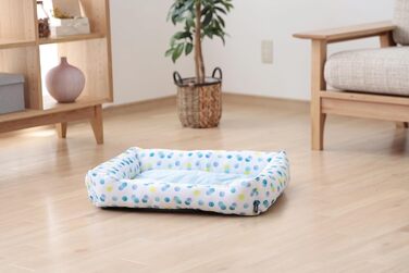 Килимок для домашніх тварин Iris Ohyama, корзина-подушка, миючий, з бортиком, 40x69x12 см, антиковзаюча, PCB-20P, для собак (великих порід, з принтом)