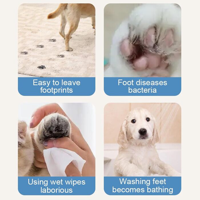 Очисник лап для собак, анти-розбризкування, 2 швидкості, рожевий