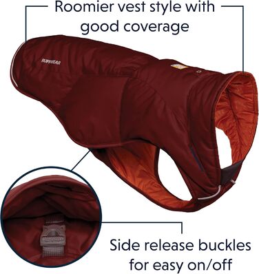 RUFFWEAR Quinzee Jacket - тепла куртка для собак, Fired Brick, XX-Small