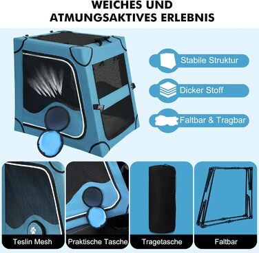 Складана переносна переносна коробка для собак Snagle Paw, стабільна переноска для заднього сидіння автомобіля з підголовником, металевий каркас, переноска для подорожей для середніх/великих собак, переноска з сітчастими дверцятами та м'якою оббивкою (68с