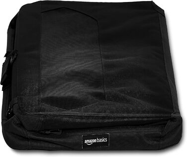 Транспортна переноска для собак Amazon Basics, складна, м'яка, чорна, 76 x 53 x 53 см