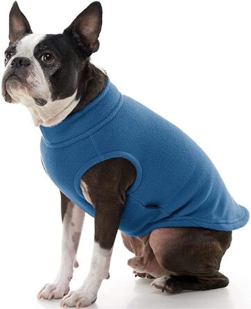 Теплий жилет для собак з флісу, зручний напівкомбінезон, тепла куртка для маленьких собак, на блискавці, для дому та вулиці (M)