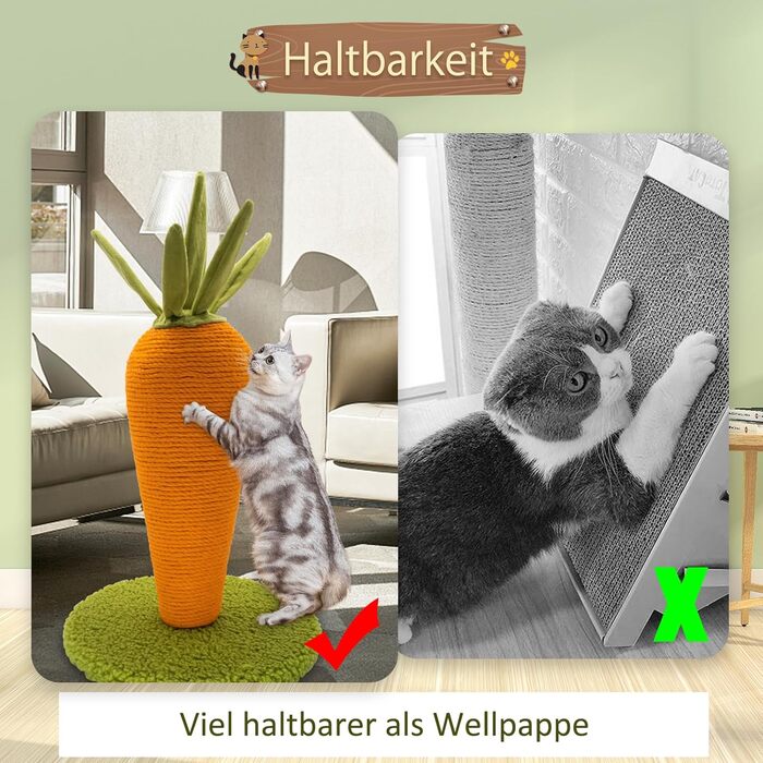 Краксадалка для котів AUSCAT Kaktus: сонячний кактус з натурального сизалю, іграшка для кошенят, крашбаум