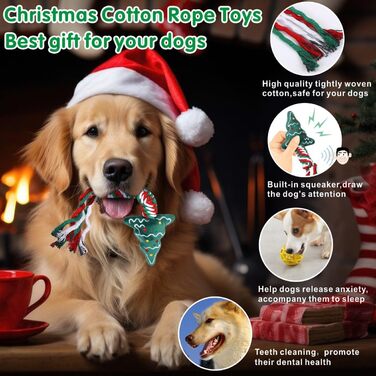 Костюм для собак на Різдво Idepet з іграшкою-тросом та світлодіодами, карнавальний костюм для собак та котів, XX-Large