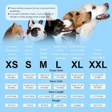 Жилет для собак AENKU: плаваючий, з ручкою, для чихуахуа, такси, бульдога, лабрадора (блакитний, XS)