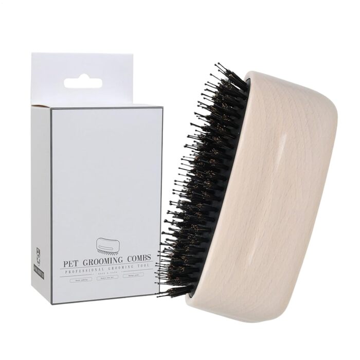 Щітка для котів від випадання шерсті – гребінець для видалення шерсті, аксесуари для домашніх тварин для довгошерстих котів, цуценят, кошенят, щоденний догляд за шерстю, для використання на вулиці, ветеринари, професійний (білий)