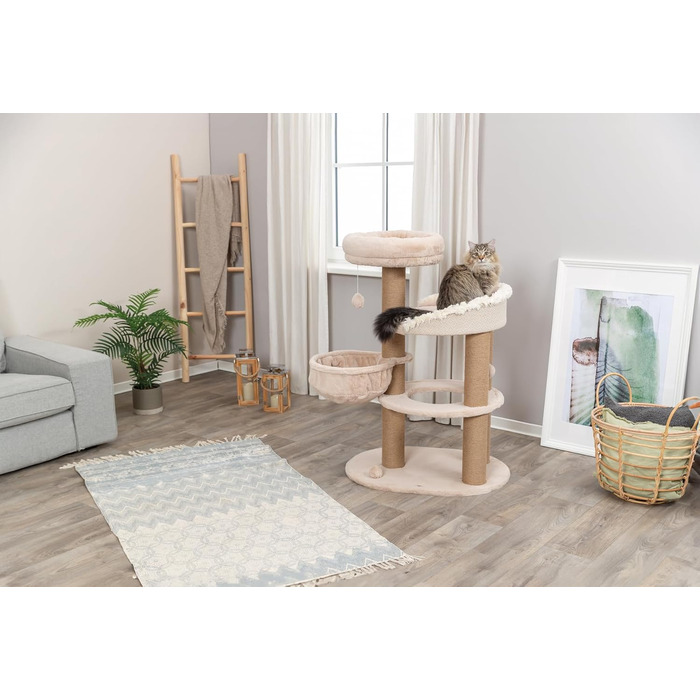 Кігтеточка TRIXIE Boho Filippo 114 см – багатоярусна кімната для котів з місцями для дряпання та іграми, затишні та стабільні місця для відпочинку – 44474