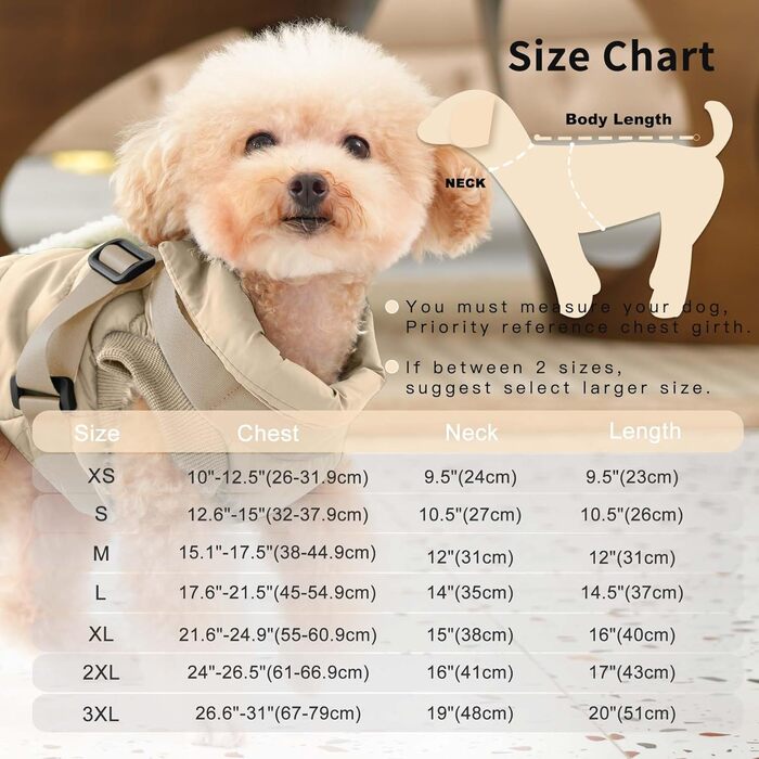 Тепла куртка для собак середнього розміру, XL, Khaki, з інтегрованим шлейкою, флісова підкладка, для зими, вітронепроникна