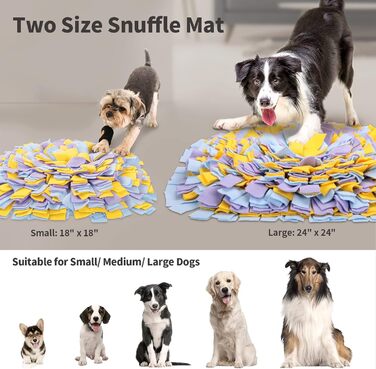 Нюхальна килимок для собак, маленький, великий, для носової роботи, годівниця, міцний нюхальний килимок, інтерактивна іграшка-пазл для домашніх тварин для природного пошуку їжі, тренування та зняття стресу