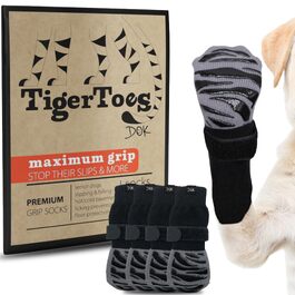 Протиковзкі шкарпетки для собак DOK TigerToes Premium для твердих підлог, захист лап від слизьких поверхонь та вилизування, посиленийgrip