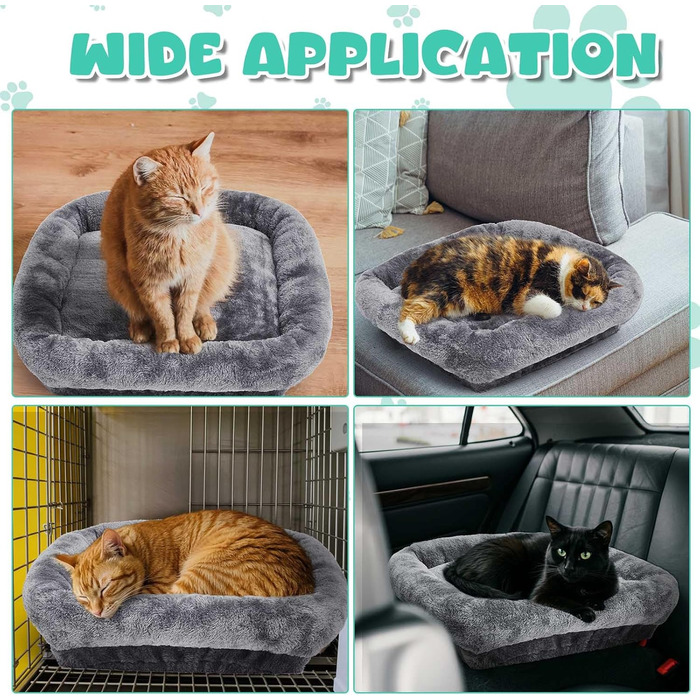 Подушка на платформу для котячого будиночка Abbylike, сіра, 40x40 см, 2 шт.