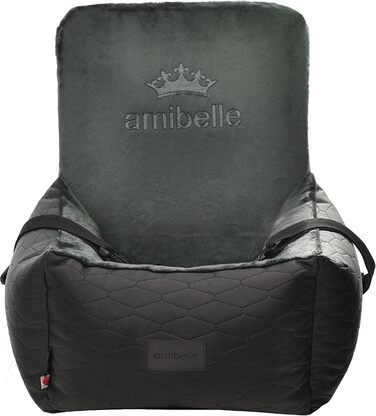 Автокрісло для собак та котів Bella Schwarz, чорне, з штучної шкіри, 55x55 см, універсальне, миється