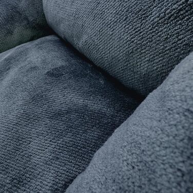 Ортопедичне ліжко для собак 4L Textil IRIS Premium-LINE, корзина для собак, м'яке ліжко з піною з пам'яті ефекту (80x60 см, темно-сірий)