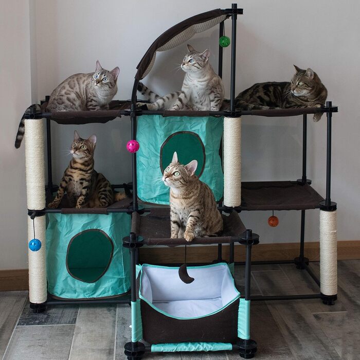 Kitty City Claw Indoor Mega Kit меблі для котів: хвилястий кігтеточка та ліжко для котів