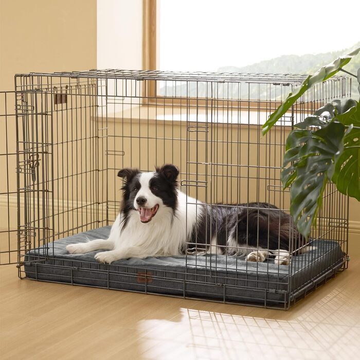 Ортопедична подушка для собак BEDSURE - великі породи, 89x56x8 см, з ефектом пам'яті, миюча, темно-сіра